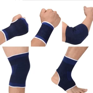 Protective Gear Set Breathable Knee Pads Wristbands Elbow Pads Ankle Brace Palm Brace for Sports Fitness