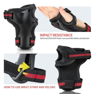 Protective Gear for Teens Adults 6Pcs set Nylon Knee Pads Elbow Pads Wrist Guards for Roller Skating Cycling Sports