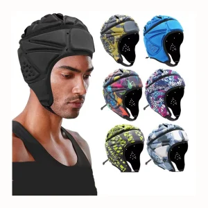 Protective Headgear Rugby Headguards Padding Goalkeeper Adjustable Soccer Goalie Support Rugby Flag Football Soft Shell Helmet