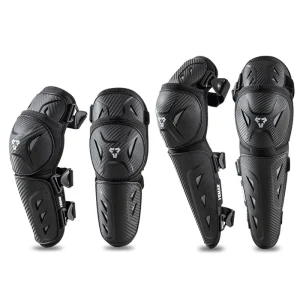 Protective Knee & Elbow Guards for Motorcycle Scooter Skateboard Cycling Pads with Adjustable Straps for Riding Safety