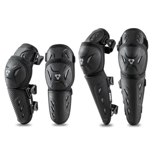 Protective Knee and Elbow Guards for Motorcycle Scooter Skateboard Cycling Durable Pads with Adjustable Straps for Riding Safety