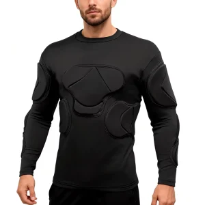 Protective Padded Soccer Goalkeeper Sets Long Sleeve Compression Goalkeeper Padded Shirts With Padding