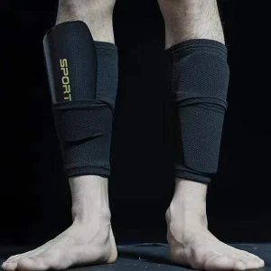 Protective Soccer Equipment Lightweight Shin Pads Holder Football Shin Guards with Calf Sleeves for Kids Youth Adults