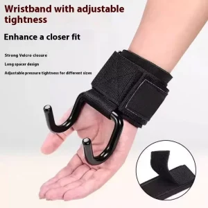 Pull Up Hanging Horizontal Bar Indoor Fitness Safety Booster Hook with Anti Off Hand Guard Auxiliary Device for Wrist Training