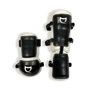 Qlaen Batter’s Leg and Elbow Guards Protective Gear with PU Leather and Plastic for Adult Use