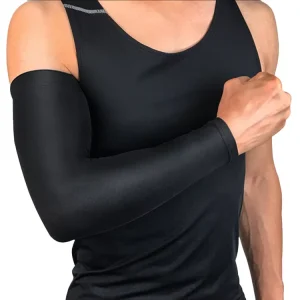 Quick Dry Compression Arm Sleeves UV Protection Sweat Wicking for Men Women Basketball Running Outdoor Elbow Supports