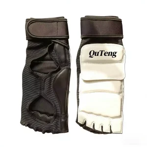 Quteng Lightweight Breathable Durable PU Leather Taekwondo Kickboxing Ankle Foot Guard Unisex Competition Guard
