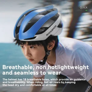 ROCKBROS Kids Teenager Cycling Helmet Busser PC+EPS Integrated Molding CE CPSC Certified 18 Vents 250g Adjustable Bike Helmet