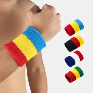 RS Spandex Sports Breathable Wristbands Basketball Badminton Tennis Running Fitness Sweat Absorbing Towel Wrist Guards