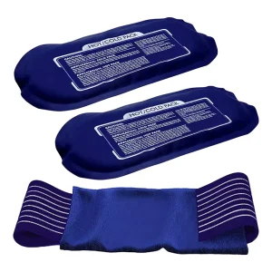 RTS 2in1 Cold Hot Set With Strap 10x5inch Gel Ice Compression Wrap For Knee/Elbow/Waist BINGFAN Brand Pain Relief Class I