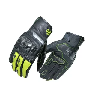 Racing Gloves Short Leather Motorbike Riding Gloves with Touch Screen Capability Motocross Cross Casual Outdoor