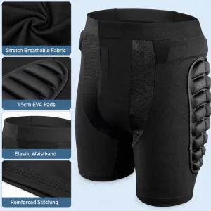 Ready Stock EVA Padded Ski Protective Shorts 92% Polyester 8% Spandex Snowboard Hip Guard Anti Impact Shock Absorbing
