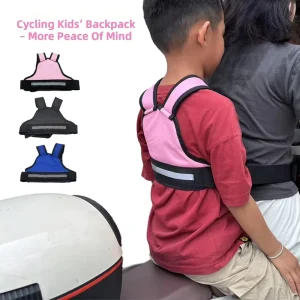 Reflective Child Safety Harness Motorcycle Bike Riding Vest Padded Belt Adjustable Toddler Kids Baby Travel Outdoor Secure Gear
