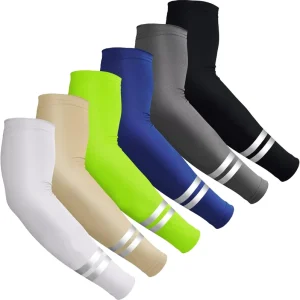 Reflective Cooling Compression Arm Sleeves for Men and Women