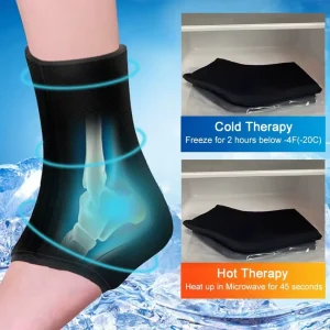 Reusable Hot Cold Therapy Ankle Gel Wrap Swelling Sprained Relief Cooling Ankle Foot Brace Sock Ice Pack
