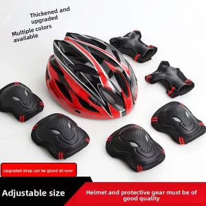 Roller Skate Protective Gear Set Helmet Knee Wrist Pads for Balance Bike Skateboard Longboard