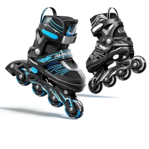 Roller Skates Small Champion 301 Beginner Full Flash Shoes Adult Single Row Children’s Skates PU Rubber