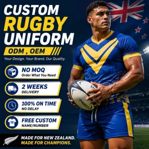 Rugby Jersey Sets Custom Full Sublimation Men’s Rugby Uniform Kits Custom Team Name Printed 100% Polyester Breathable
