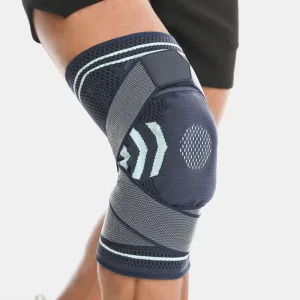 Running Fitness Sports Knee Protector Brace With Adjustable Straps Silicone Pad Compression Knee Sleeve