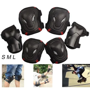 S M L Size EN14120 Standard Children’s Roller Skating Safety Kit Flexible PP Strong Shell Tensil Knee Pads Elbow Pads Protector
