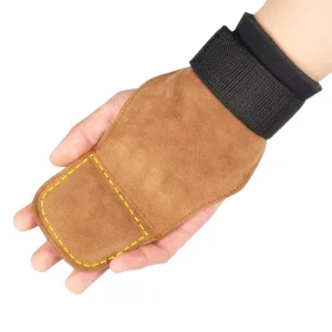 S02 Hard Pull Booster Cowhide Ultra fiber Leather Palm Guard Fitness Gloves Hook Loop Closure Advanced Protection for