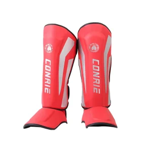 SATRA SF Approved Maya Hide Leather Shin Guards Kickboxing Muay Thai Martial Arts Boxing Taekwondo Black Instrtp