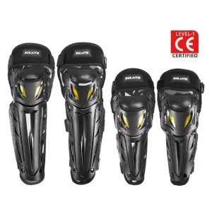 SGS CE Level 1 Certified Motorcycle Knee Elbow Pads PP Shell Protective Guards Set for Riding Skating Cycling