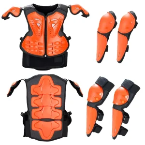 SIKKIA Children Motorcycle Body Protective Armor Flexible Motocross Riding Gear ATV Dirt Bike Chest Spine Protector Set