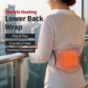 Safe Auto Shut Off Therapy Lower Back Heating Wrap Custom Size Grey Air Layer Fabric Waist Support Belt For Men Women Daily Use