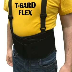 Safety Back Support Belt for Heavy Duty Work with Removable Shoulder Straps