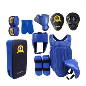 Sanda Leather Protective Gear Set for Adult Children Boxing Taekwondo Fitness & Body-Shaping Training Unisex