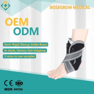 Semi Rigid Stirrup Ankle Brace for Sprain Prevention Joint Stabilization & Rehab Train Adjustable Support for Mobility Recovery