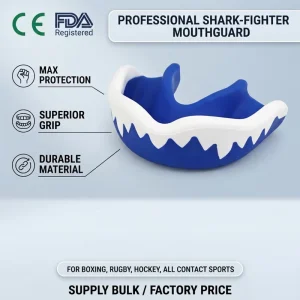 Shark Teeth Sports Mouthguard Professional EVA Dental Protector for Boxing Rugby MMA Hockey Custom Bulk Supply