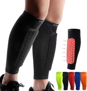 Shin Guards Shin Pads Calf Compression Sleeve Honeycomb Support Kids Youth Adult 1 Pair