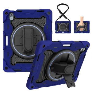 Shockproof Rotating Kickstand Tablet Case for iPad A16 11th for iPad 10th 10.9 Inch Hand Shoulder Strap Silicone Cover