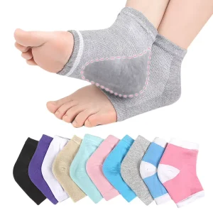 Silicone Gel Heel Breathable Sweat Short Ankle Socks Sleeve Mesh Gel Anti-drying Protection Foot Spa Socks
