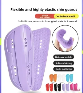 Silicone Lightweight Football Shin Guards Adult ShinPads Insert Type Design Professional Training Outdoor Sports Protective Gear