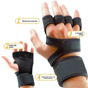 Silicone Palm Half-finger Sports Gloves Pressurized Wrist Protection Fitness Equipment For Men Women OEM ODM