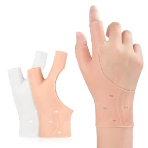 Silk Two-finger Gloves Mouse Hand Keyboard Hand Thumb Soft Pressurized Elastic Fit Hand Guard Wrist Band Adult Running Exercise