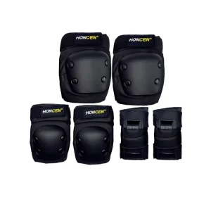 Skateboard Knee Pads Sports Skate Protective Gear Set Adjustable Comprehensive Protection ABS and Sponge Material Safety Gear Pads