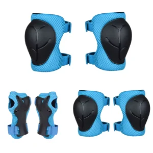 Skateboard Protective Equipment of Knee Elbow Pads Wrist Guard Set Skating Gear for Kids