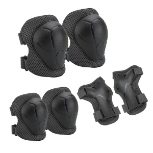 Skateboarding Roller Kids Knee Pads and Elbow Pads Set 6 in 1 Protective Gear Set for Boys Girls With Wrist Guard