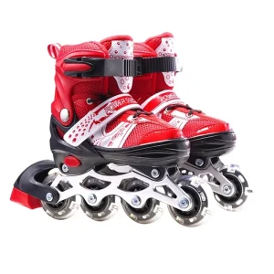 Skates Foreign Trade Cross-border Children Adult Beginner Adjustable Single Row PVC EVA Shell Skates