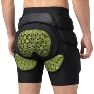 Ski Protective Shorts with Side Hip Pads Tailbone Cushion Guard and Breathable Quick Dry Fabric for Adults