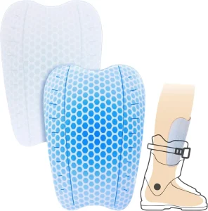 Ski Shin Guards for Boots Gel Shin Pads for Ski & Snowboard Lightweight Reusable Shin Protectors for Pressure Relief