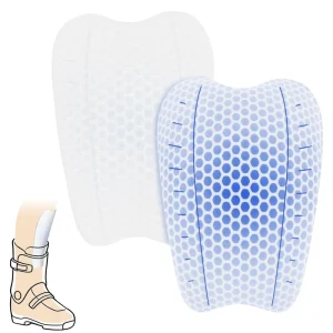 Ski Shin Guards for Boots, Gel Shin Pads for Ski & Snowboard, Lightweight Reusable Shin Protectors for Pressure Relief