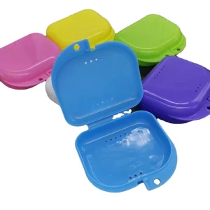 Small Retainer Case Mouth Guard Container Orthodontic Denture Holder Mouthpiece Aligner Case with Vent Holes