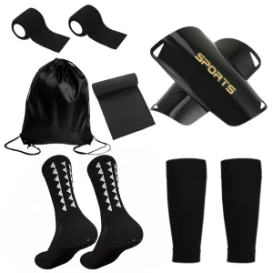 Soccer Equipment of High Elastic Football Shin Guards Socks Leg Sleeves Bandage Outdoor Sports Non-slip Crew Socks