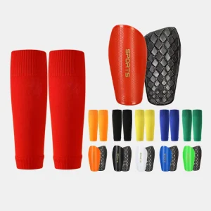 Soccer Leg Guard Sock Booties Children Adult Sizes Combination Middle Tube Fixed Shin Guard Breathable Solid Color Exercise