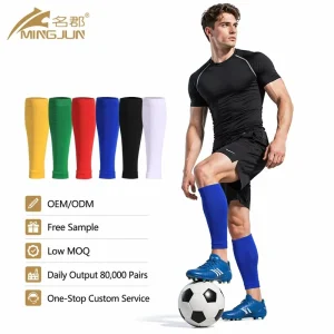 Soccer Leg Protector Calf Compression Sleeve Men Football Soccer Leg Sleeves Footless Sock